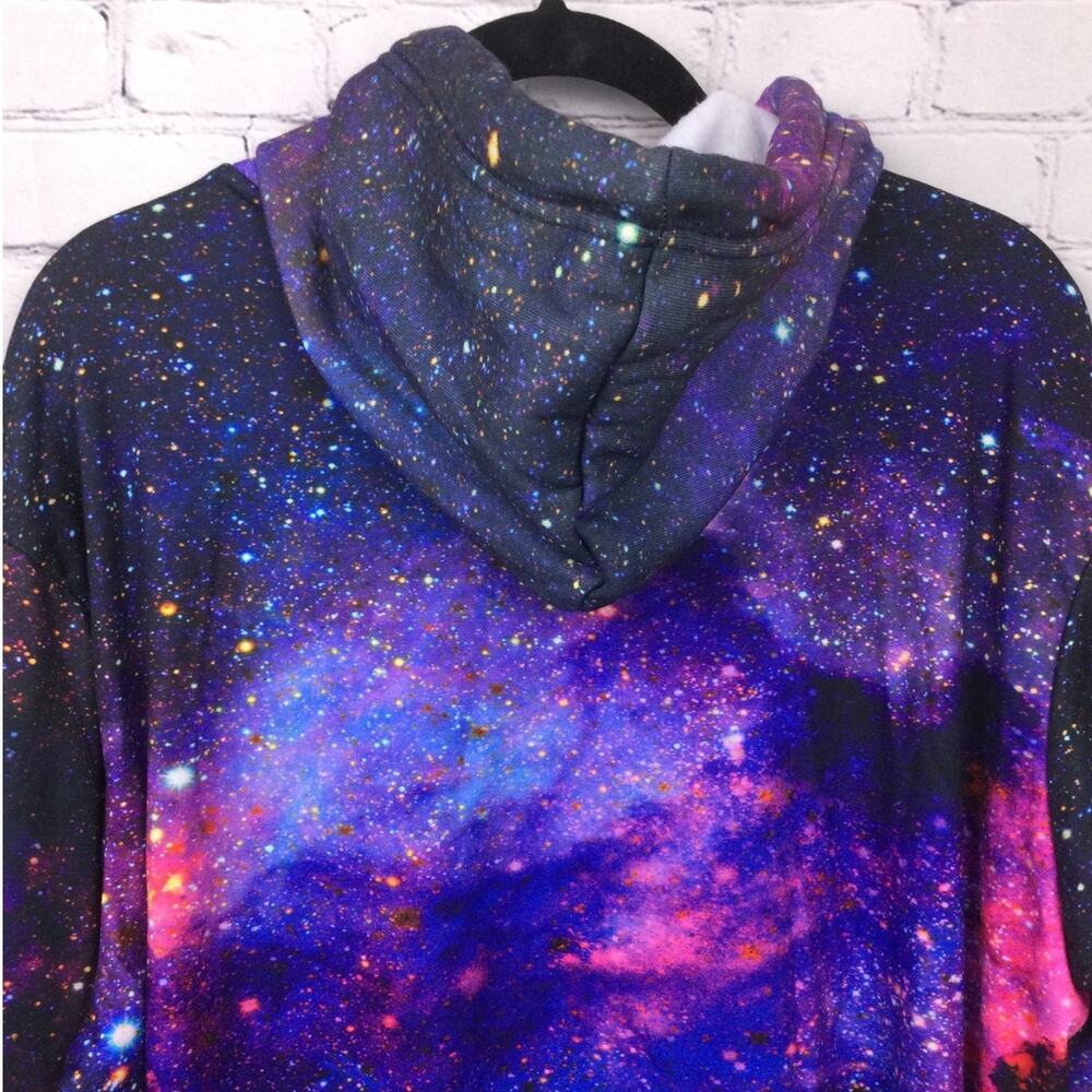 Threadcraft Santa Trex Graphic Hoodie Ugly Christmas Sweater Sweatshirt Men's L - Picture 6 of 12